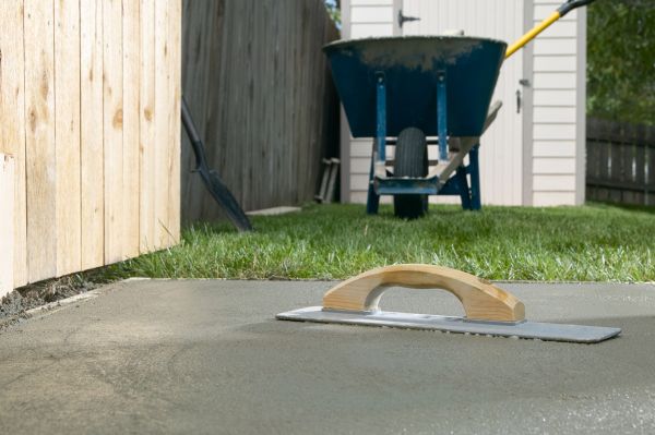 Backyard Concrete Finishing